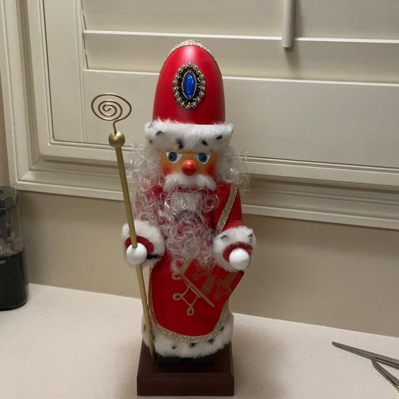 Father Christmas Nutcracker.Beautiful and very regal.Fabulous fur & details